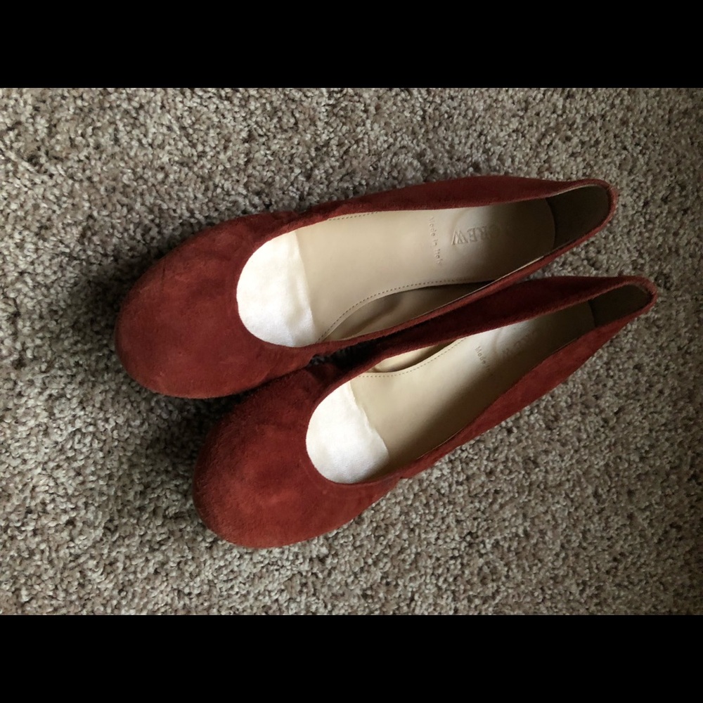J crew suede cede ballet flats